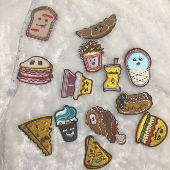 Set of 13 iron on food themed patches brand new - Picture 4 of 4